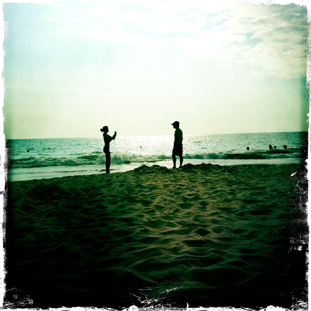 beach pose